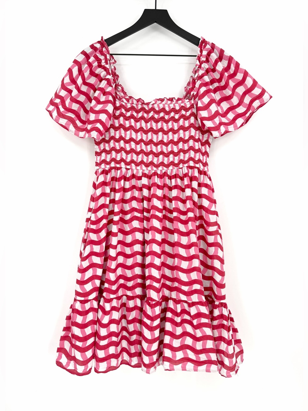 OPHELIA & INDIGO Delilah Mini Dress Red Pink White M